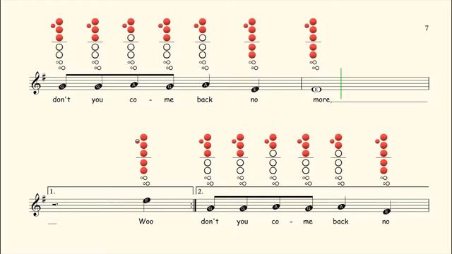 How to play Hit the Road Jack on Recorder | Sheet Music with Tab смотреть онлайн