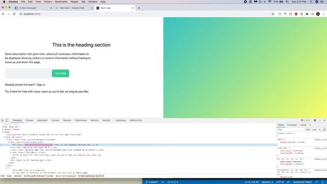 Creating Landing Page with react.js + tailwindcss смотреть онлайн