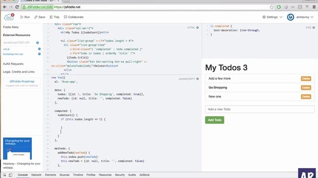 #2 Computed properties and Style binding with Vue.js смотреть онлайн