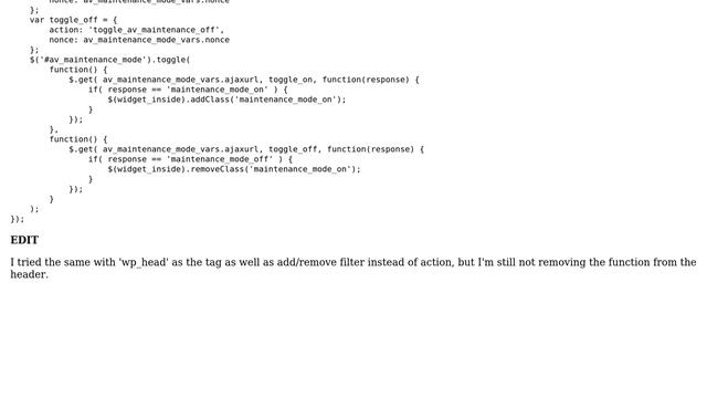 Wordpress: Add/remove action on jQuery toggle смотреть онлайн