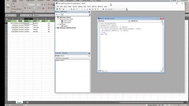 Excel VBA Select First visible cell смотреть онлайн
