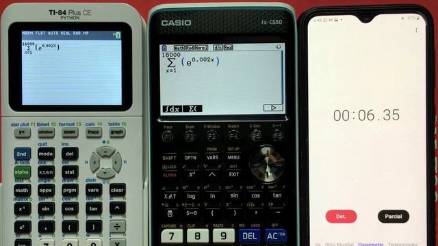 Casio fx-CG50 vs TI-84 Plus CE Python Edition Prueba de Velocidad смотреть онлайн