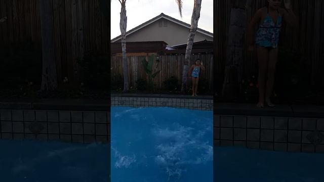 Kids attempting to do a can opener jump in the pool смотреть онлайн