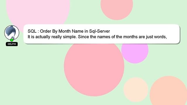 SQL : Order By Month Name in Sql-Server смотреть онлайн