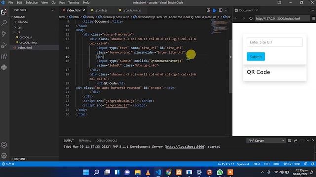 QR Code Generator using Javascript | JavaScript Tutorial for Beginners 2022 смотреть онлайн
