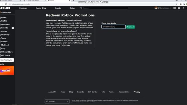 Spider Cola (Roblox Promo Codes) смотреть онлайн