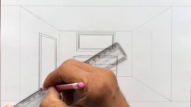 How to Draw a Room in 1-Point Perspective смотреть онлайн