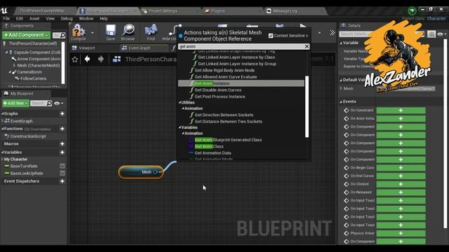 UE4 How to cast to Anim Blueprint - Set an Animation Blueprint Variable from Character Blueprint смотреть онлайн