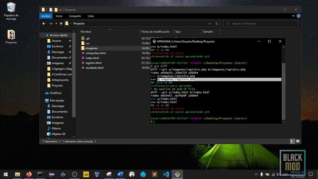 Aprendiendo a usar GIT 5, Verificar cambios con diff y revertir con checkout |BlackMod| смотреть онлайн