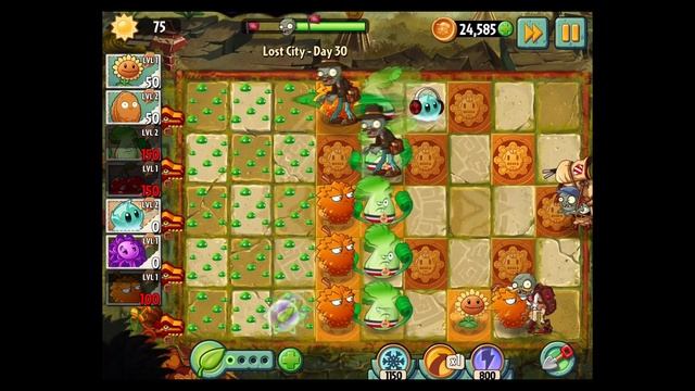 Plants vs. Zombies 2 - Lost City - Day 30 Walkthrough смотреть онлайн