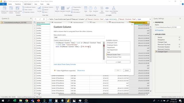 Custom column in Power BI - Real Time Task смотреть онлайн