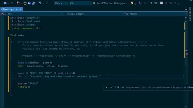 C++ Tutorial - 20. Standard Library - Ctime - Date and Time смотреть онлайн