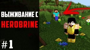 В моём МИРЕ есть ХЕРОБРИН! / Minecraft Выживание с Herobrine #1