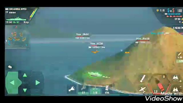 Батл оф варшипс. Играю на Admiral Hipper (Battle of warships) смотреть онлайн