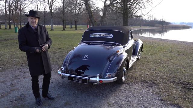Mercedes 220 Cabriolet A, 1955, Rarität mit gewölbter Scheibe, hervorragende Restaurierungsarbeit смотреть онлайн