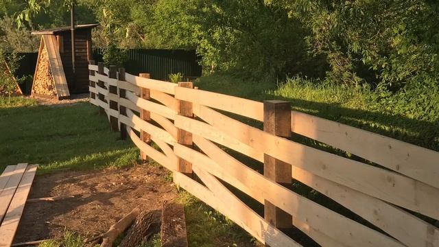 Плетёный забор своими руками. смотреть онлайн