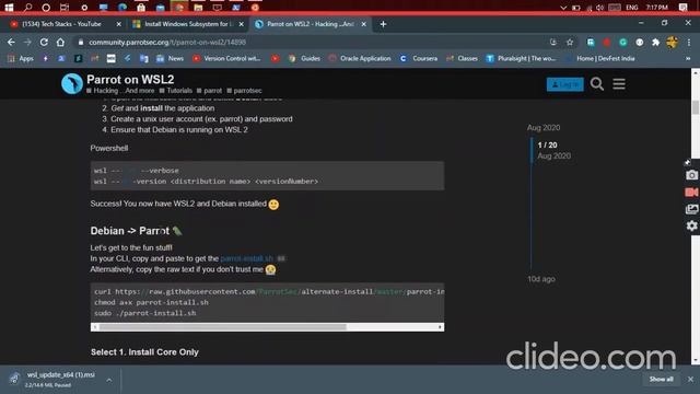 How to install parrot security on windows 10 (WSL 2 GUI) | Parrot security | Part 1 смотреть онлайн