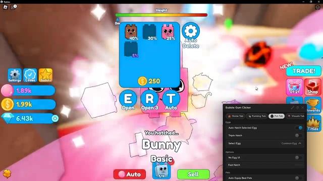 ? НОВЫЙ СКРИПТ на АВТО-ФАРМ ЖВАЧКИ Bubble Gum Clicker! в Roblox! | АВТО-ОТКРЫВАНИЕ ЯЙЦ и ТАК ДАЛЕЕ смотреть онлайн