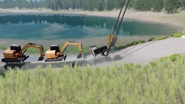 Car Vs Biggest Crane - Beamng.Drive смотреть онлайн