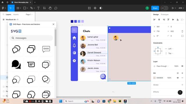 Day - 22 | Direct Messaging App | #figma #dailyuichallenge смотреть онлайн