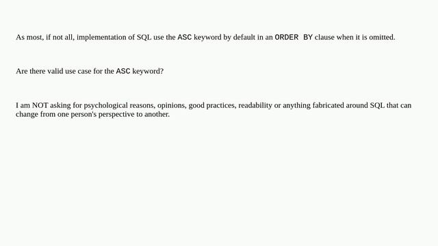 Dba: What is the use of the order by ASC keyword in an SQL query? смотреть онлайн