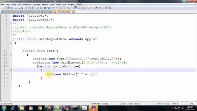 Layout Managers in java - Grid Layout Program | Advance Java 5th sem | MSBTE смотреть онлайн