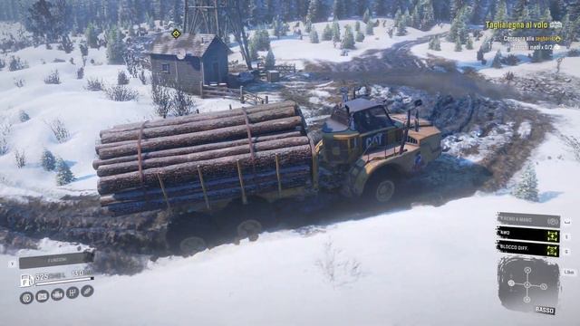 SnowRunner Alaska Caterpillar 745C 6x6 смотреть онлайн