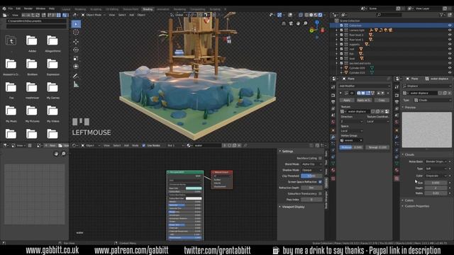 Animating Waves with Displacement | Blender 2.8 смотреть онлайн