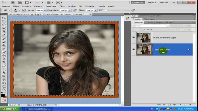 Como criar moldura no Photoshop CS5(Simples) смотреть онлайн