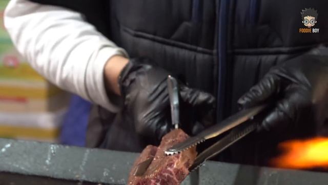 길거리 음식을 넘어선 퀄리티, 부채살 스테이크 / Fantastic Oyster Blade Steak - Korean Street Food смотреть онлайн