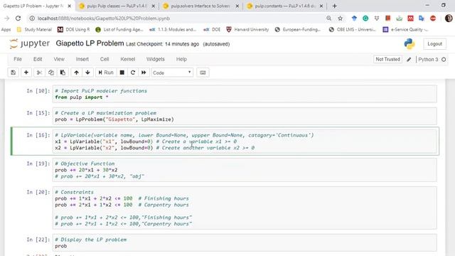 Simple Linear Programming Problem Using Python PuLP (Urdu/Hindi) смотреть онлайн