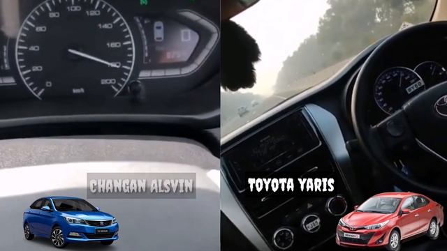 Top Speed Test Changan Alsvin 2021 vs Toyota Yaris 2021 смотреть онлайн