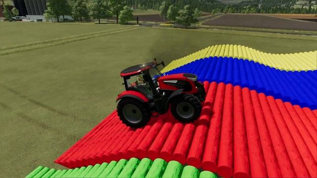 LOADER OF COLORS ! TRANSPORTING TRACTORS & FERRARI CARS! Farming Simulator 22 смотреть онлайн