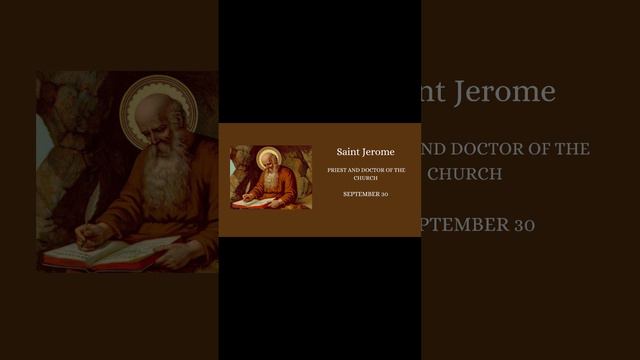 SAINT OF THE DAY SAINT JEROME SEPTEMBER 30 смотреть онлайн