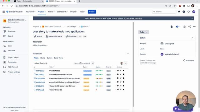 Test Execution directly in JIRA - Test management system for automated tests | testomat.io смотреть онлайн