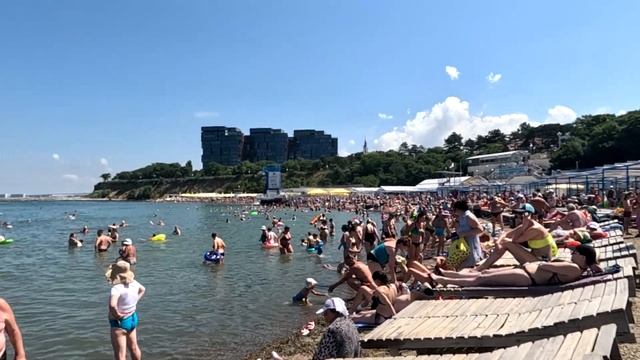 АНАПА ИЮЛЬ 2023 ПЛЯЖИ ПЕРЕПОЛНЕНЫ
