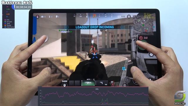 Samsung Galaxy Tab S9 FE+ test game Call of Duty Warzone Mobile | Exynos 1380 смотреть онлайн