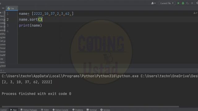Sorting in python list | How to sort list in python смотреть онлайн