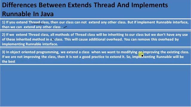 Difference Between Extends Thread Class And Implementing Runnable Interfae смотреть онлайн