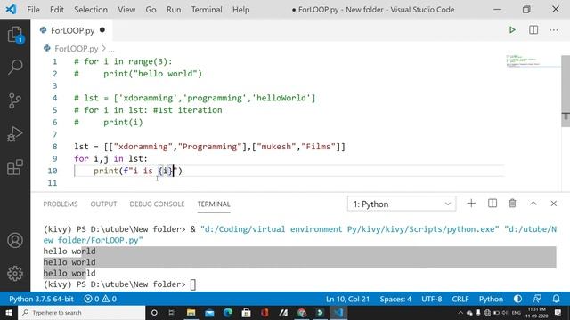 for Loop Python Explained (Hindi) | Python Beginner to advanced смотреть онлайн