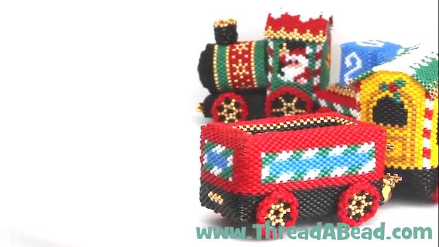 ThreadABead Christmas Train Ornament Pattern Part 4 The Goods Carriage