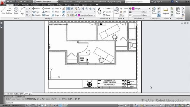 AutoCAD 2012 Introduction Training-1508 Organizing layouts смотреть онлайн