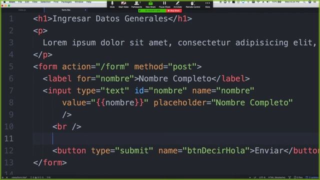 Crear un formulario HTML simple con node.js y express смотреть онлайн