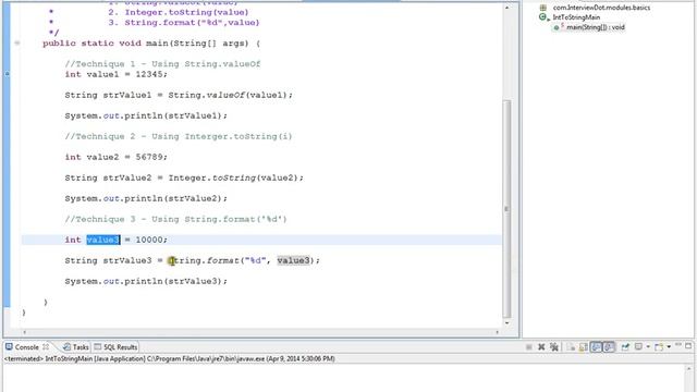 HOW TO CONVERT FROM INT TO STRING JAVA смотреть онлайн