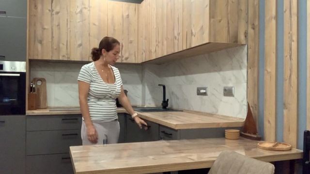 Установили кухню в стиле лофт для Евгении в Москве