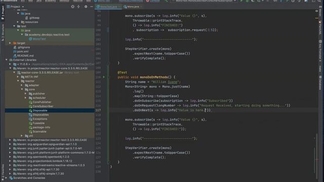 Project Reactor Essentials PT-BR 06 - Mono doOnSubscribe, doOnRequest, doOnNext, doOnSuccess смотреть онлайн