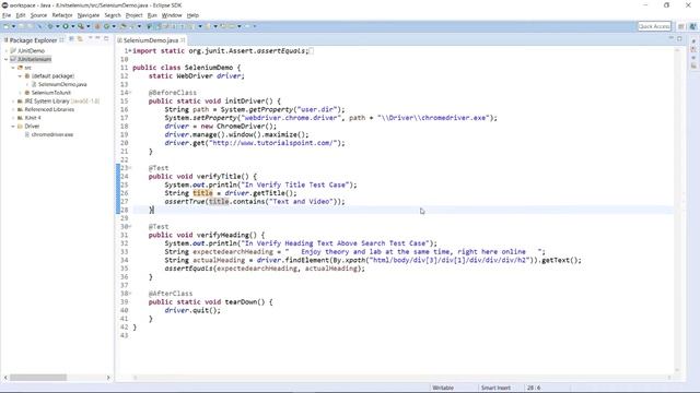 JUnit - Unit Testing Using Selenium смотреть онлайн