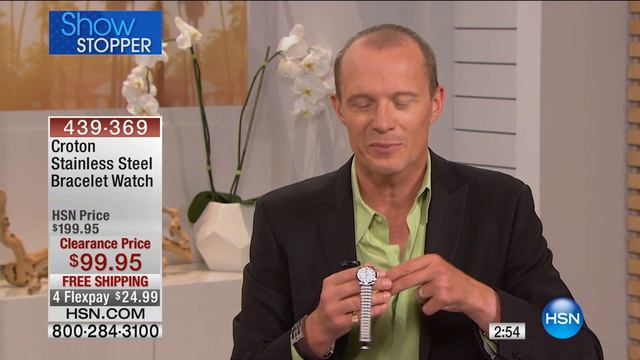 Croton Stainless Steel Bracelet Watch смотреть онлайн