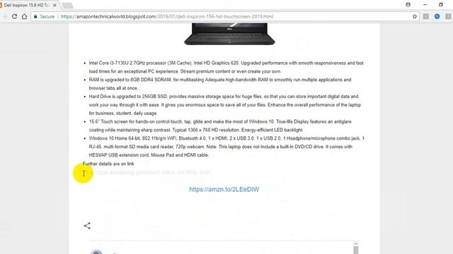 How to buy 40% off Dell Inspiron 15.6 HD Touchscreen 2019 Intel Core i3-7130U смотреть онлайн
