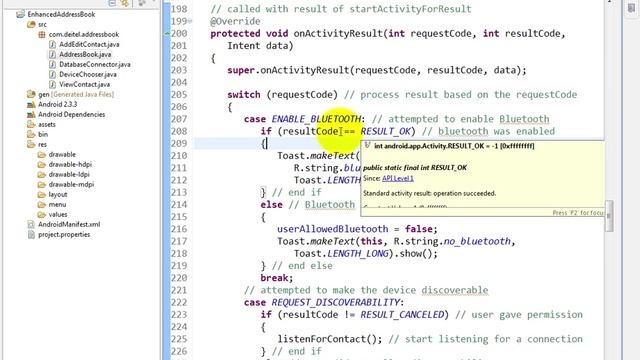 lesson17 09 AddressBook java Activity method onActivityResult смотреть онлайн